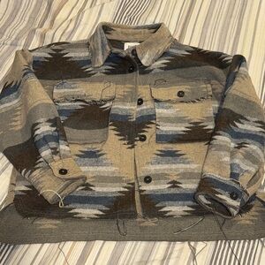 BKE Earthy Tone Plaid Jacket